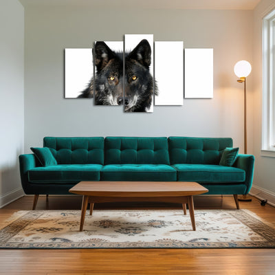 AUTO-MOCKUP ROOM | Black Wolf White Background