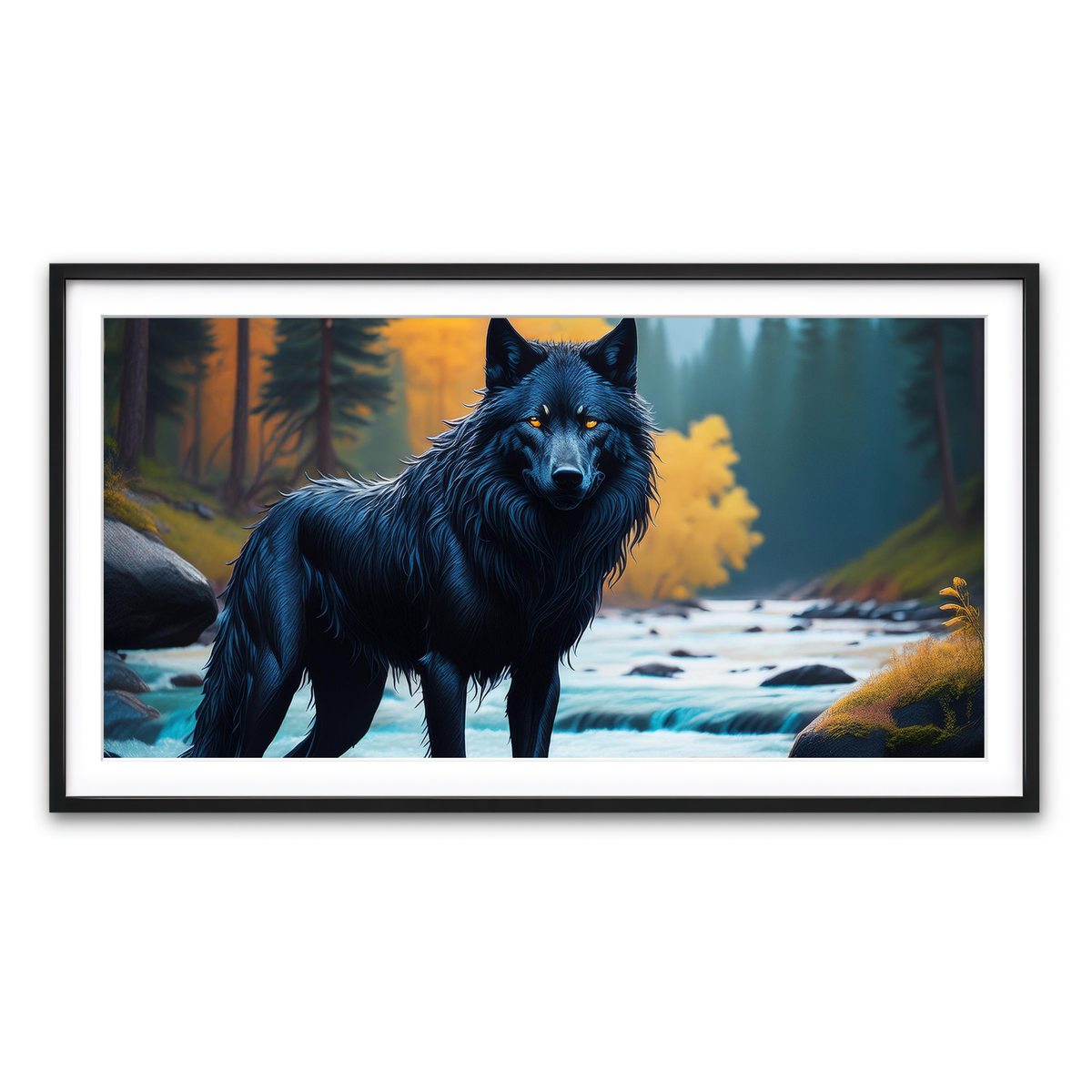 Framed Print 2x1 Black