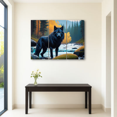 AUTO-MOCKUP ROOM | Black Wolf by the river