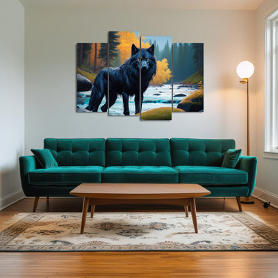 AUTO-MOCKUP ROOM | Black Wolf by the river