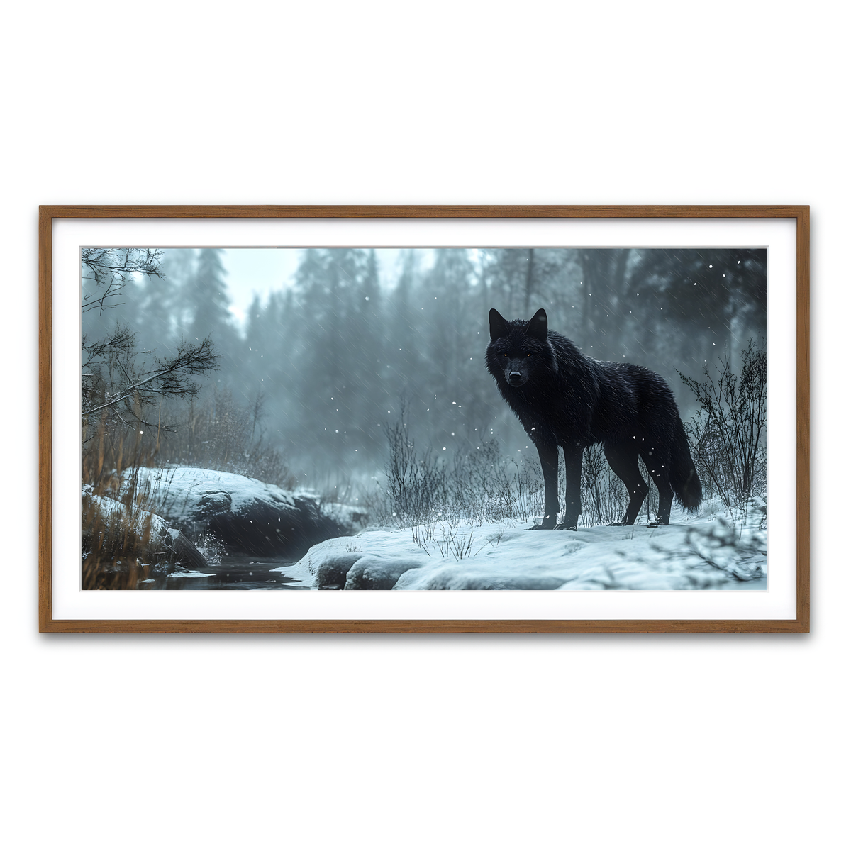 Framed Print 2x1 Walnut