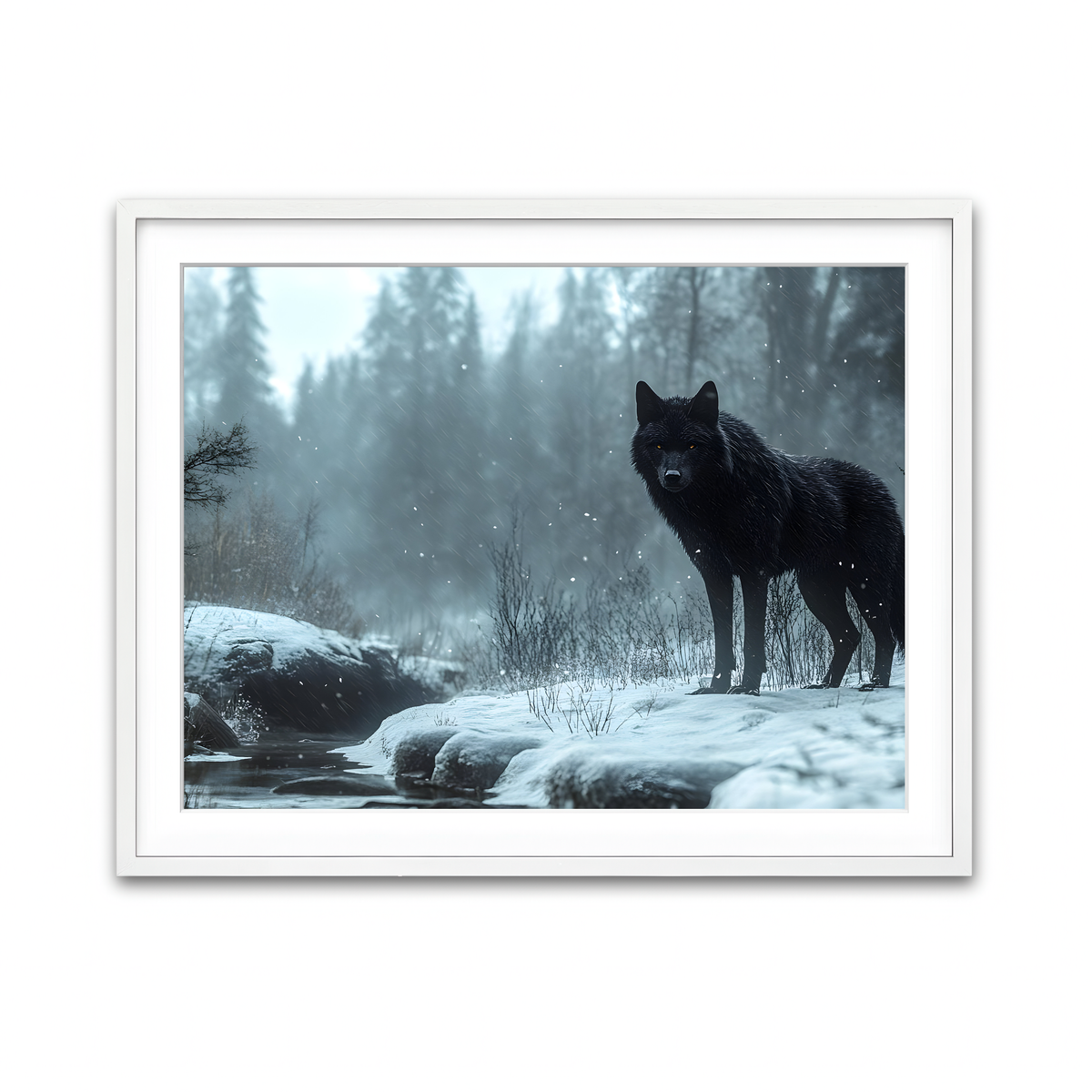 Framed Print 4x3 White