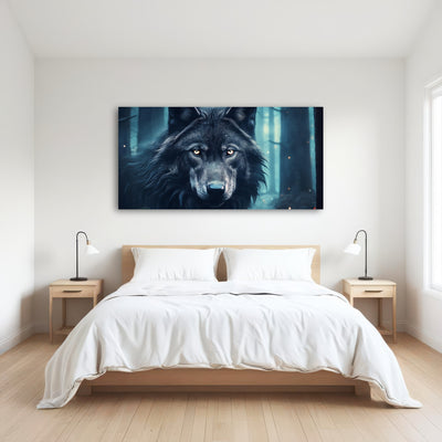 AUTO-MOCKUP ROOM | Black Wolf in Woods