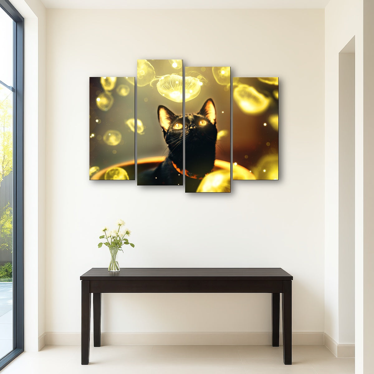 AUTO-MOCKUP ROOM | Black cat with jellyfish