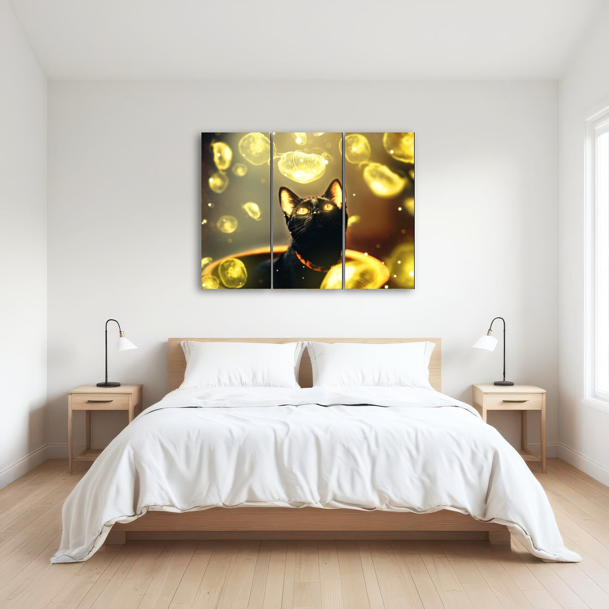 AUTO-MOCKUP ROOM | Black cat with jellyfish