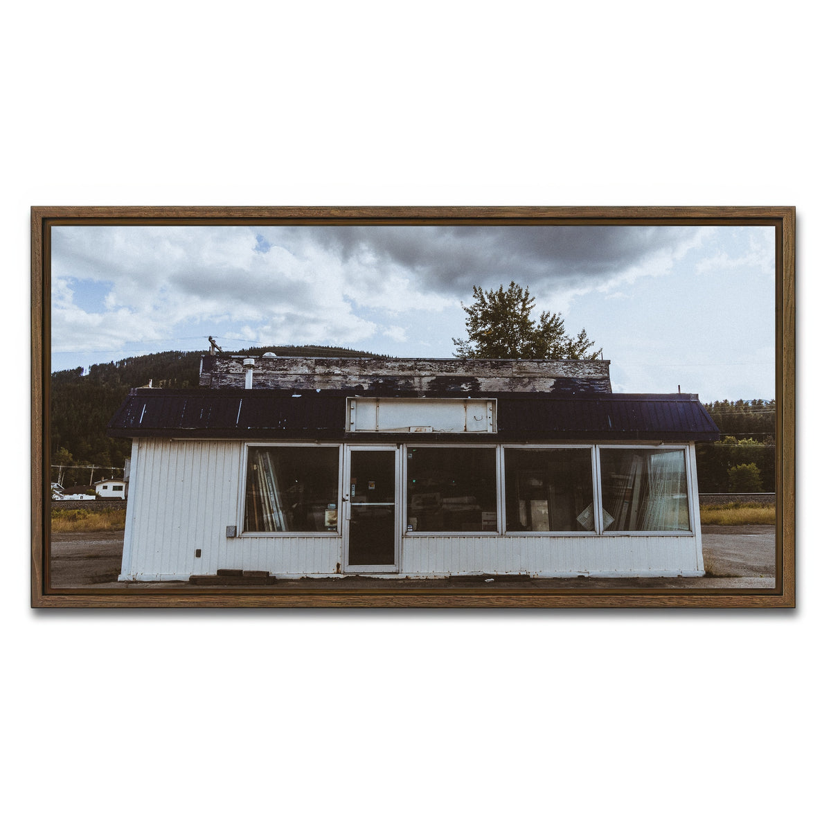 AUTO-MOCKUP WHITE | Blairmore Shack | 1 Piece | Walnut Framed Canvas | group=2x1