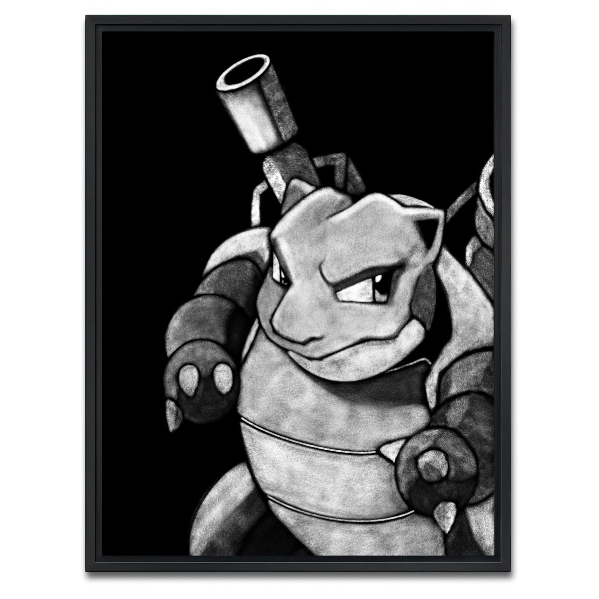 AUTO-MOCKUP WHITE | Blastoise | 1 Piece | Black Framed Canvas | group=3x4