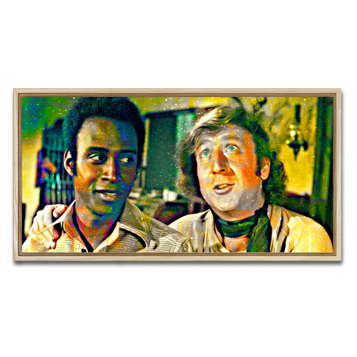 AUTO-MOCKUP WHITE | Blazing Saddles Bart & Jim | 1 Piece | Natural Framed Canvas | group=2x1