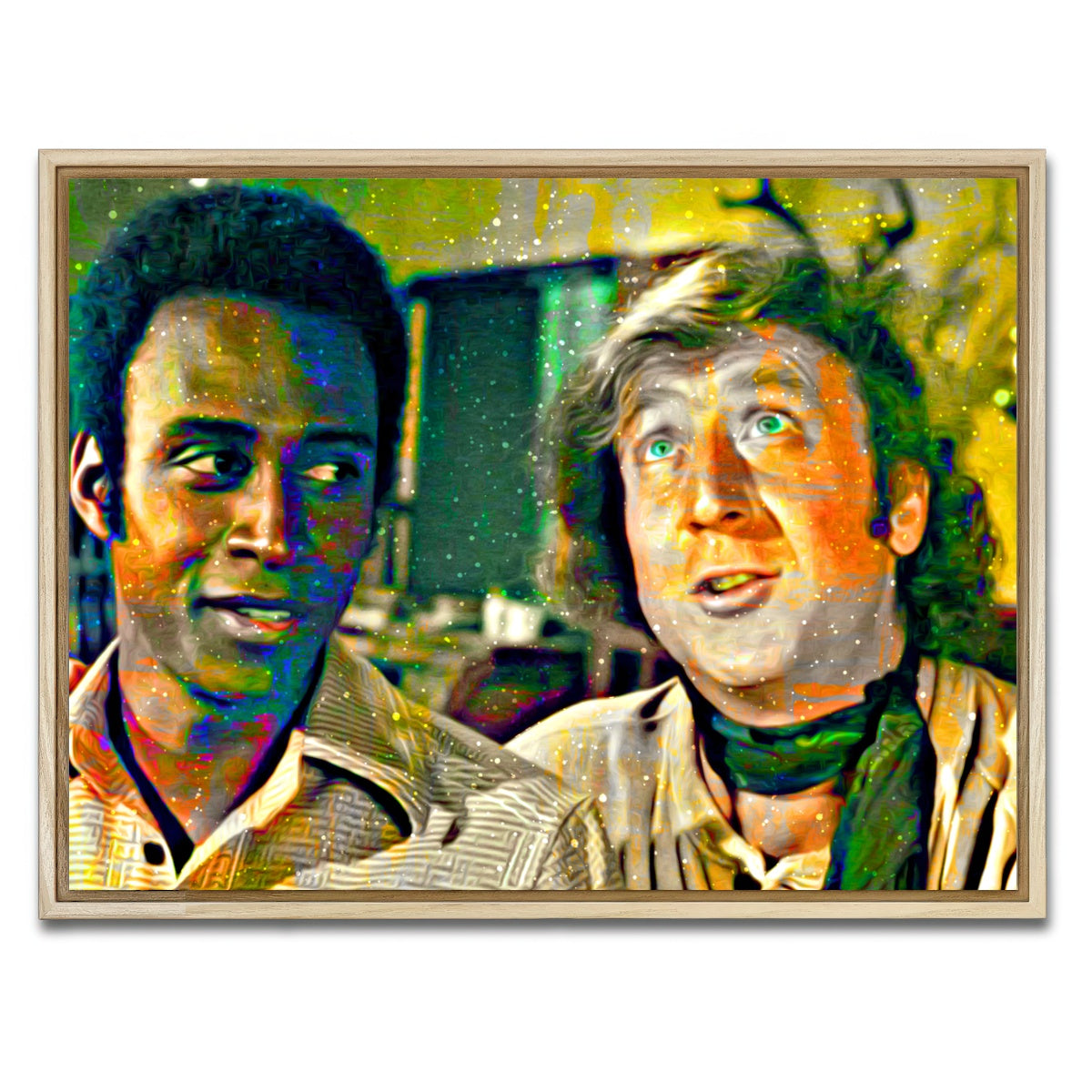 AUTO-MOCKUP WHITE | Blazing Saddles Bart & Jim | 1 Piece | Natural Framed Canvas | group=4x3