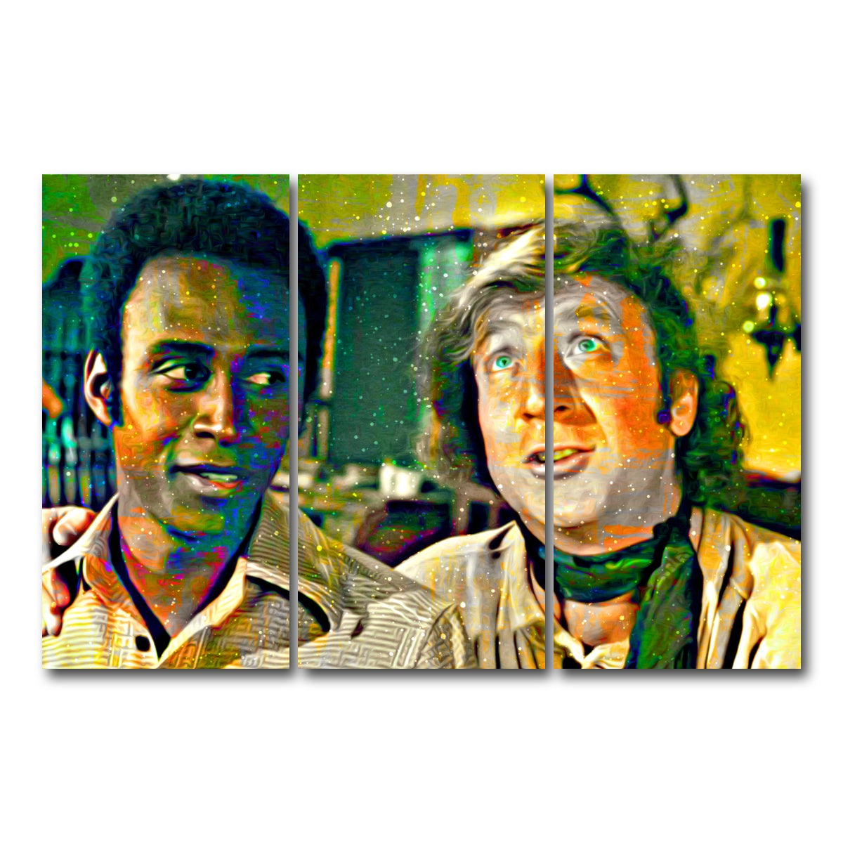 AUTO-MOCKUP WHITE | Blazing Saddles Bart & Jim | 3 Piece | Gallery Wrap Canvas | group=12x24
