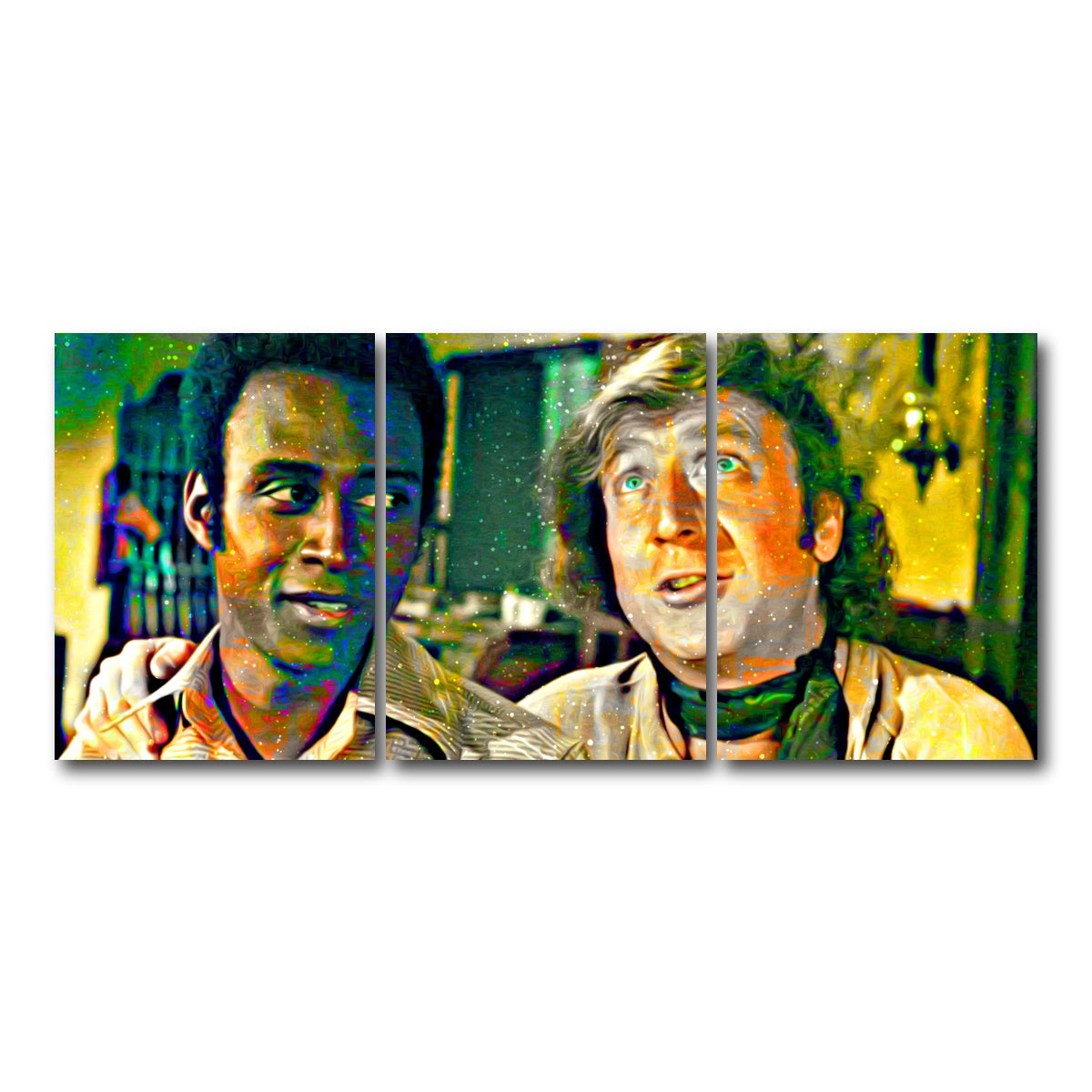 AUTO-MOCKUP WHITE | Blazing Saddles Bart & Jim | 3 Piece | Gallery Wrap Canvas | group=18x24