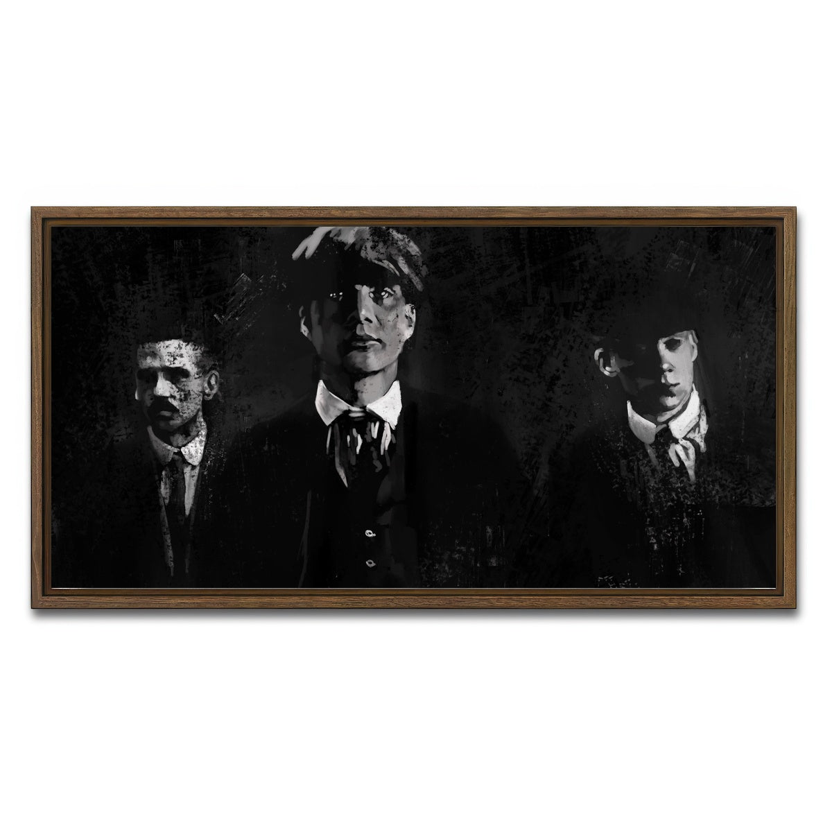 AUTO-MOCKUP WHITE | Blinders | 1 Piece | Walnut Framed Canvas | group=2x1