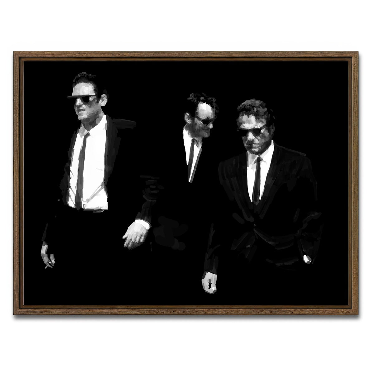 AUTO-MOCKUP WHITE | Blonde Brown White | 1 Piece | Walnut Framed Canvas | group=4x3