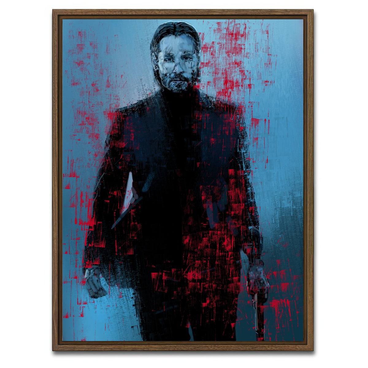 AUTO-MOCKUP WHITE | Blood Stained Wick | 1 Piece | Walnut Framed Canvas | group=3x4