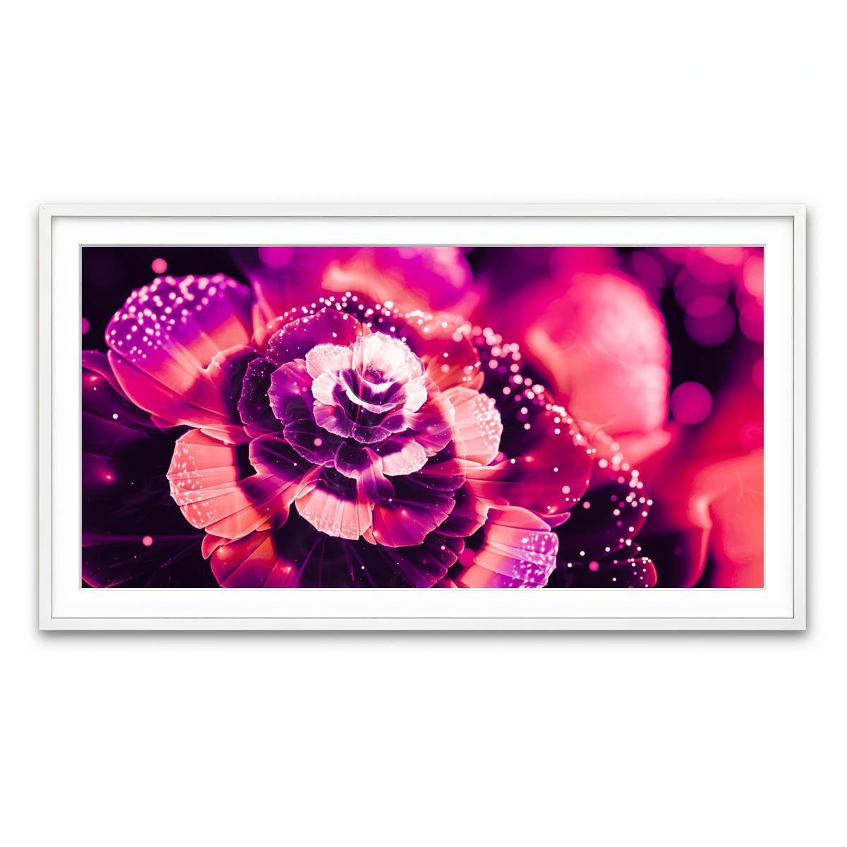 Framed Print 2x1 White