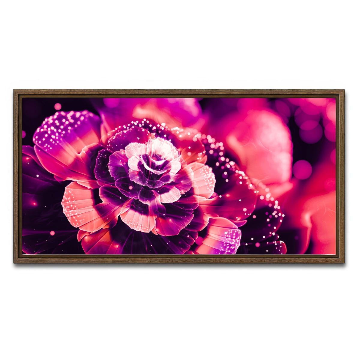 AUTO-MOCKUP WHITE | Bloom | 1 Piece | Walnut Framed Canvas | group=2x1