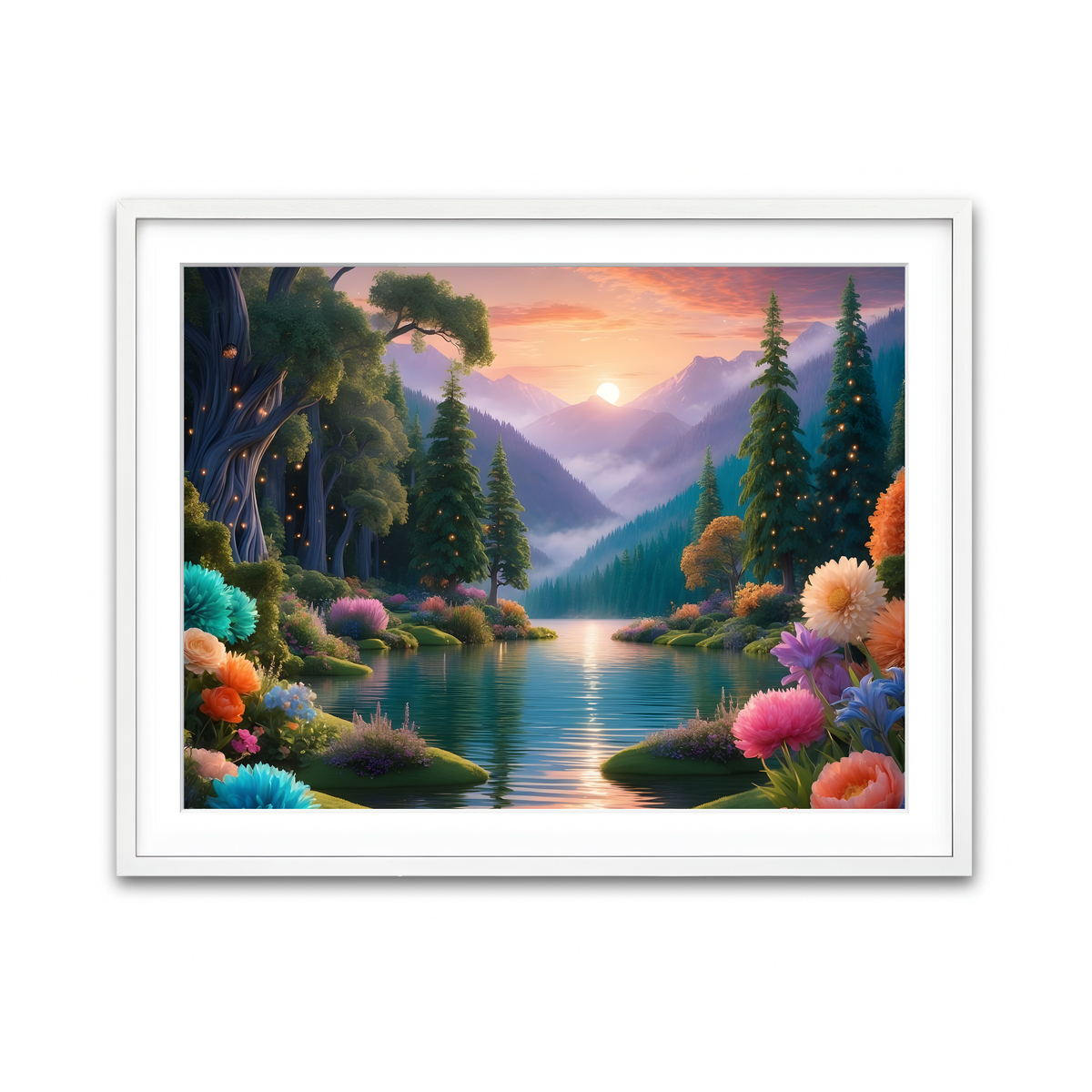 Framed Print 4x3 White