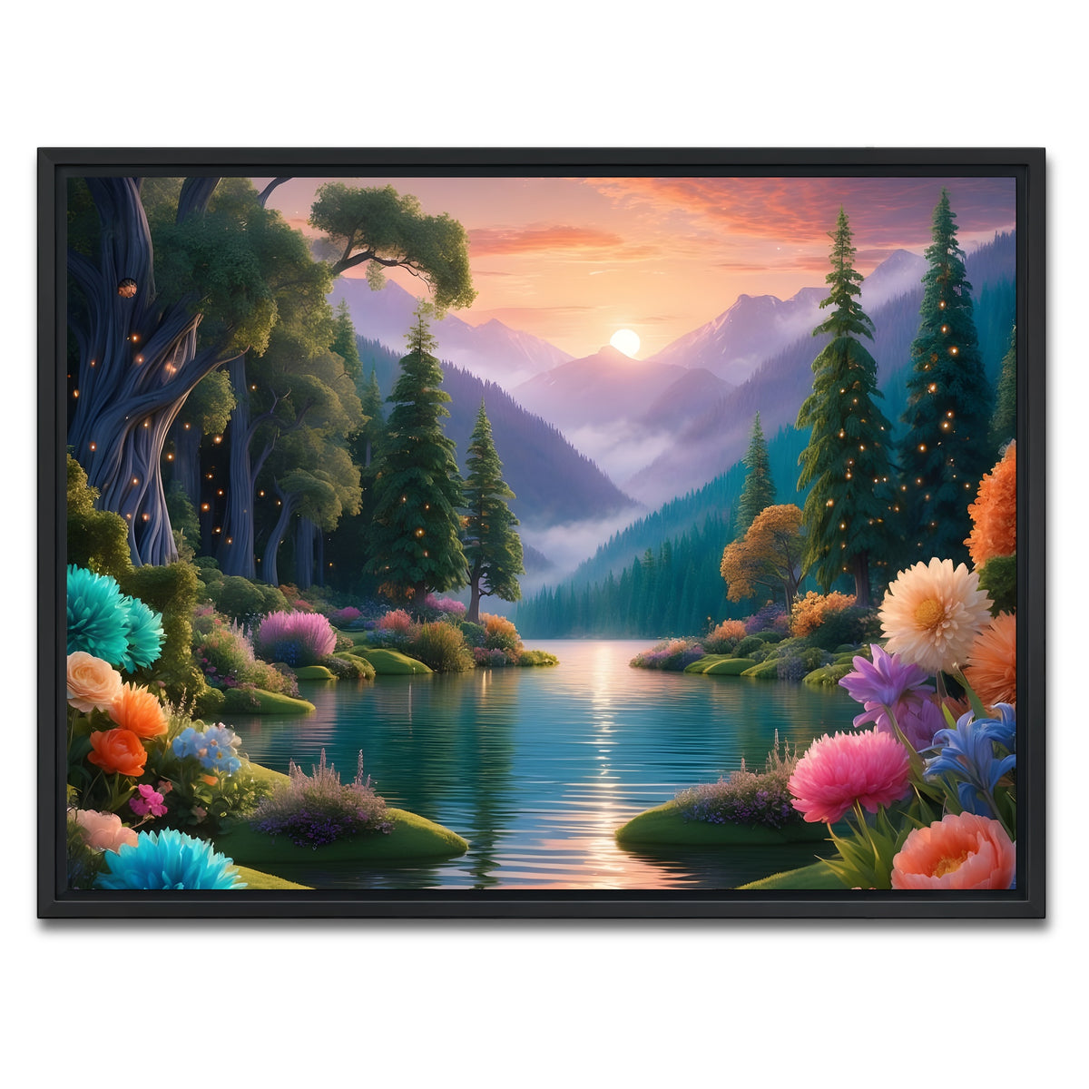 AUTO-MOCKUP WHITE | Blooming Meadow | 1 Piece | Black Framed Canvas | group=4x3