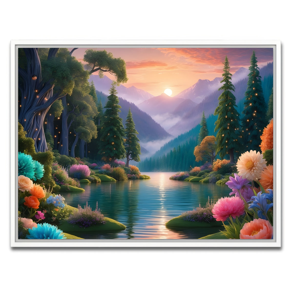 AUTO-MOCKUP WHITE | Blooming Meadow | 1 Piece | White Framed Canvas | group=4x3