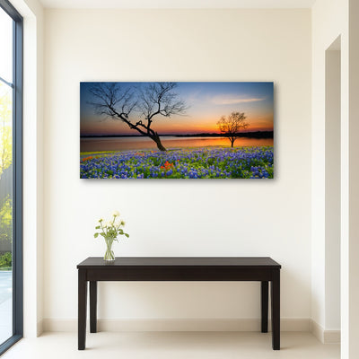 AUTO-MOCKUP ROOM | Blooming bluebonnet wildflower field
