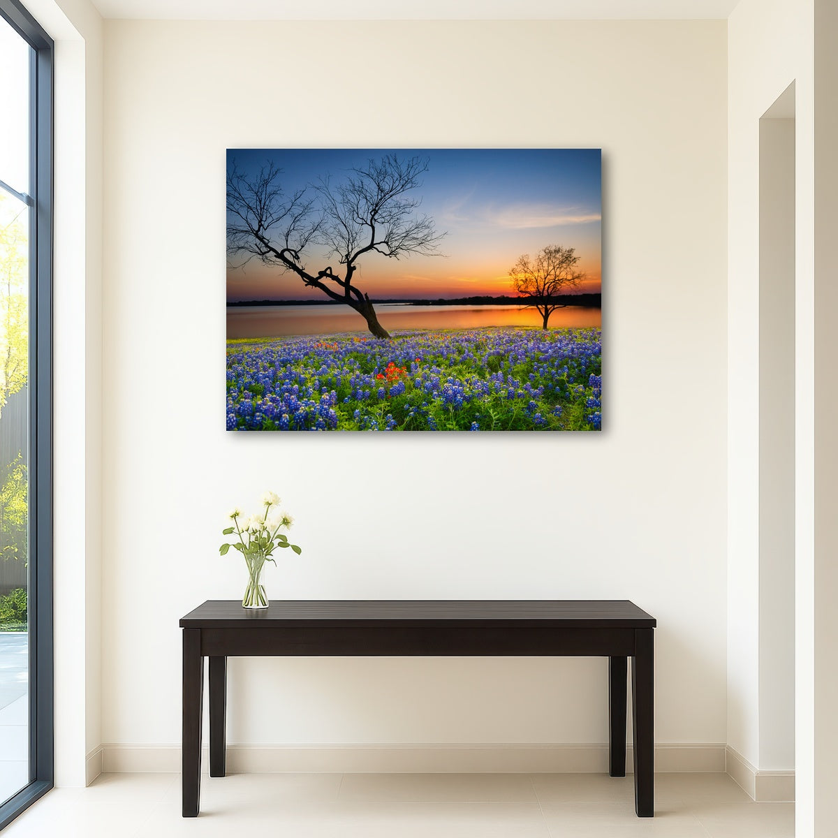 AUTO-MOCKUP ROOM | Blooming bluebonnet wildflower field