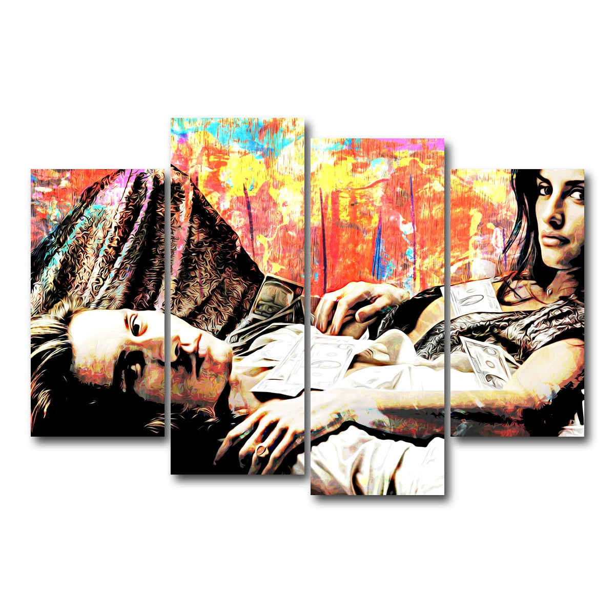 AUTO-MOCKUP WHITE | Blow | 4 Piece | Gallery Wrap Canvas | group=4_short