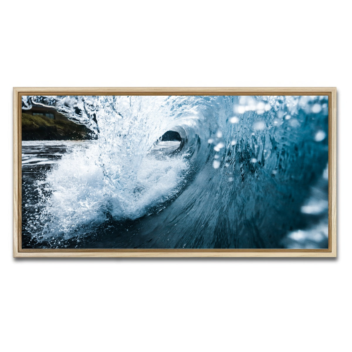 AUTO-MOCKUP WHITE | Blue Barrel | 1 Piece | Natural Framed Canvas | group=2x1