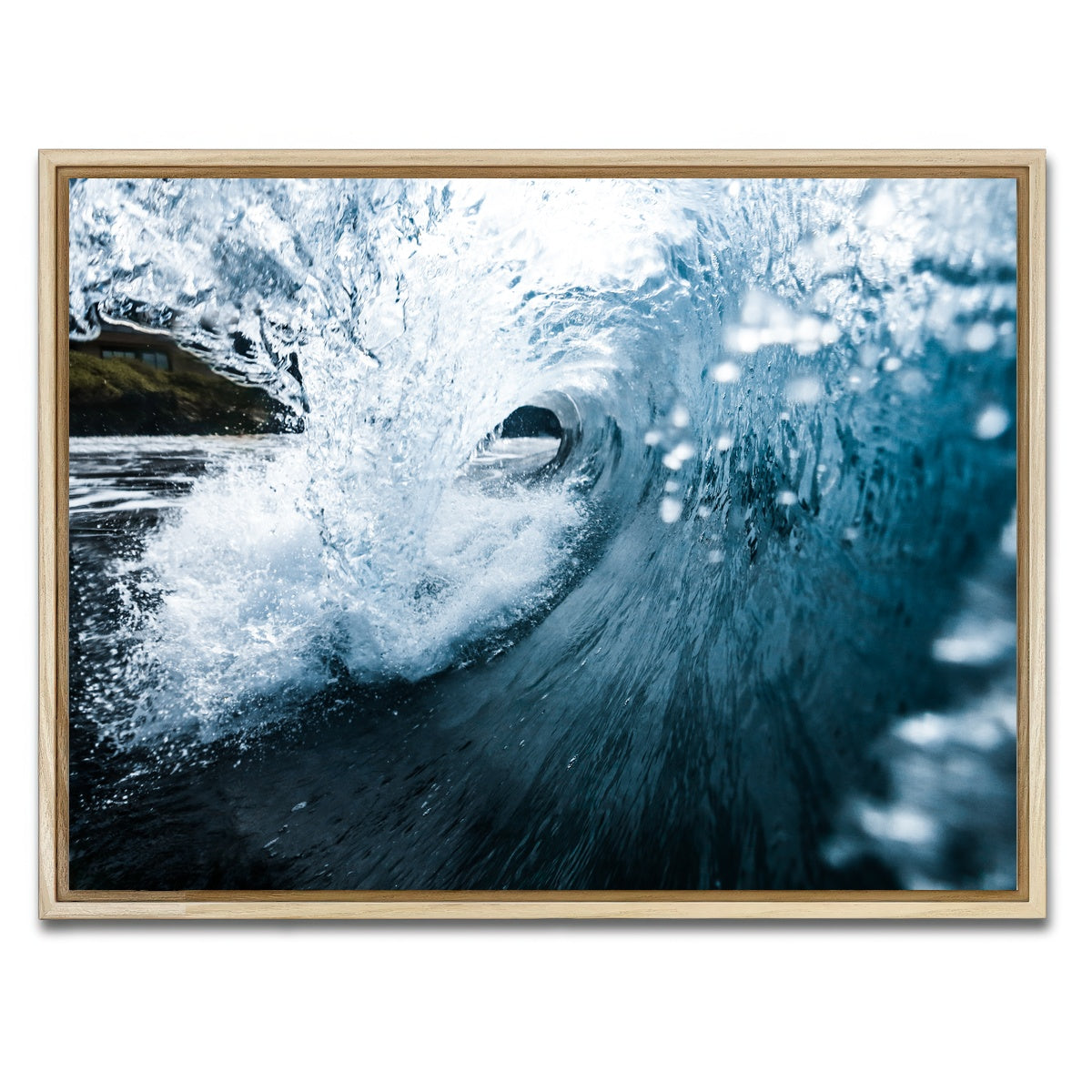 AUTO-MOCKUP WHITE | Blue Barrel | 1 Piece | Natural Framed Canvas | group=4x3