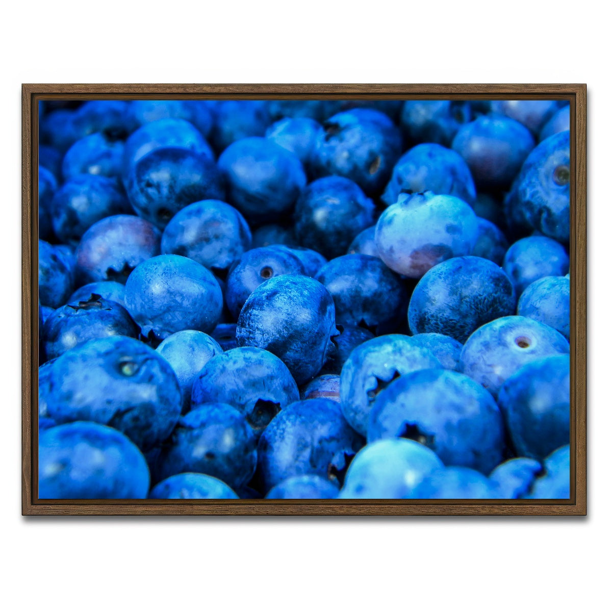 AUTO-MOCKUP WHITE | Blue Blueberries | 1 Piece | Walnut Framed Canvas | group=4x3