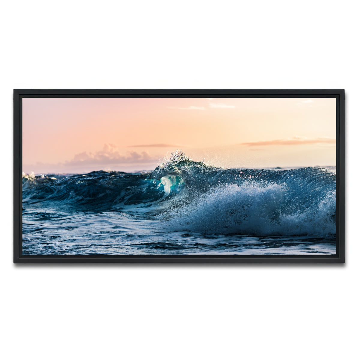 AUTO-MOCKUP WHITE | Blue Break | 1 Piece | Black Framed Canvas | group=2x1