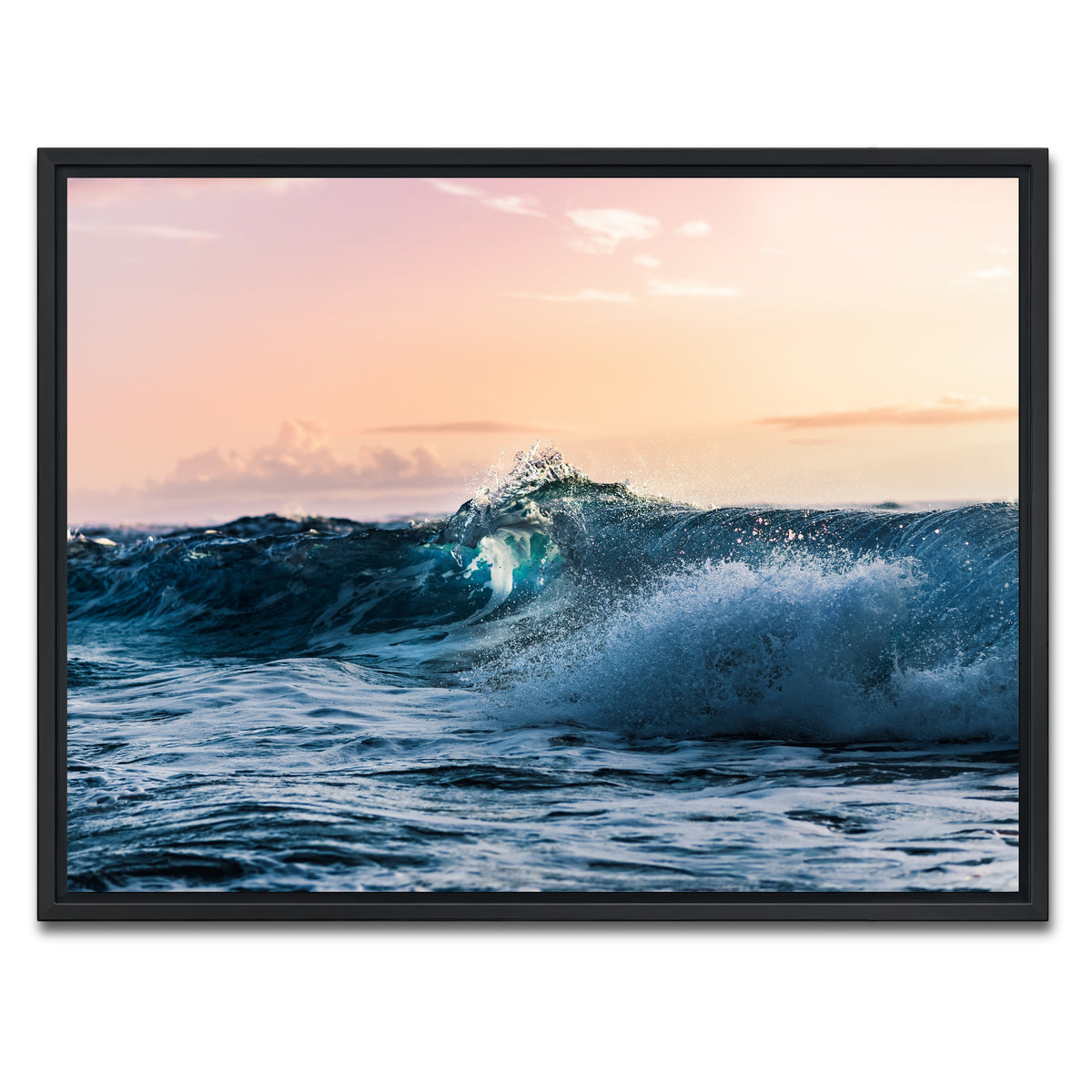 AUTO-MOCKUP WHITE | Blue Break | 1 Piece | Black Framed Canvas | group=4x3