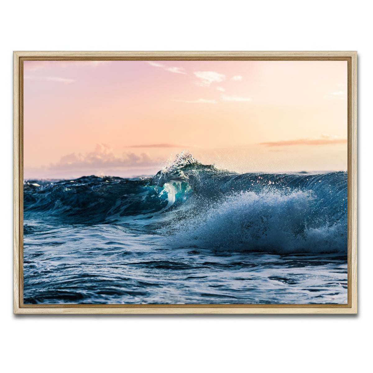AUTO-MOCKUP WHITE | Blue Break | 1 Piece | Natural Framed Canvas | group=4x3