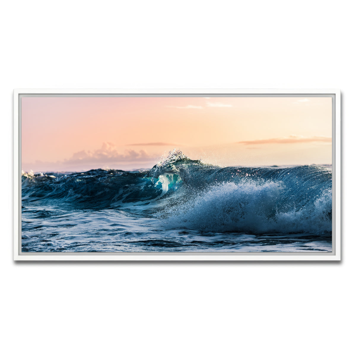 AUTO-MOCKUP WHITE | Blue Break | 1 Piece | White Framed Canvas | group=2x1