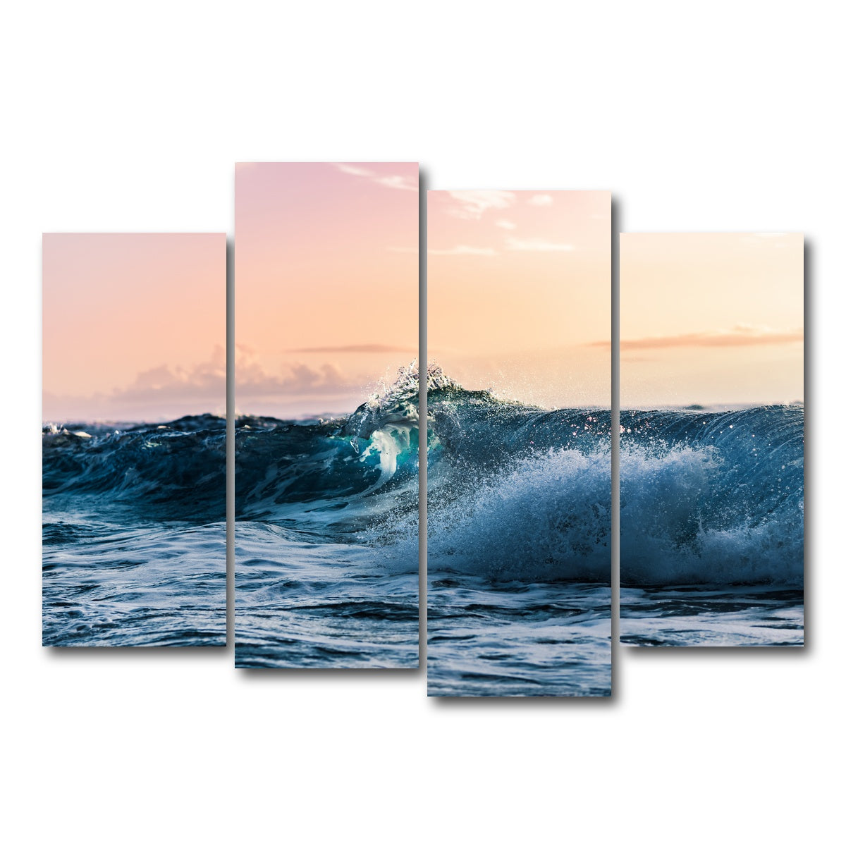 AUTO-MOCKUP WHITE | Blue Break | 4 Piece | Gallery Wrap Canvas | group=4_normal