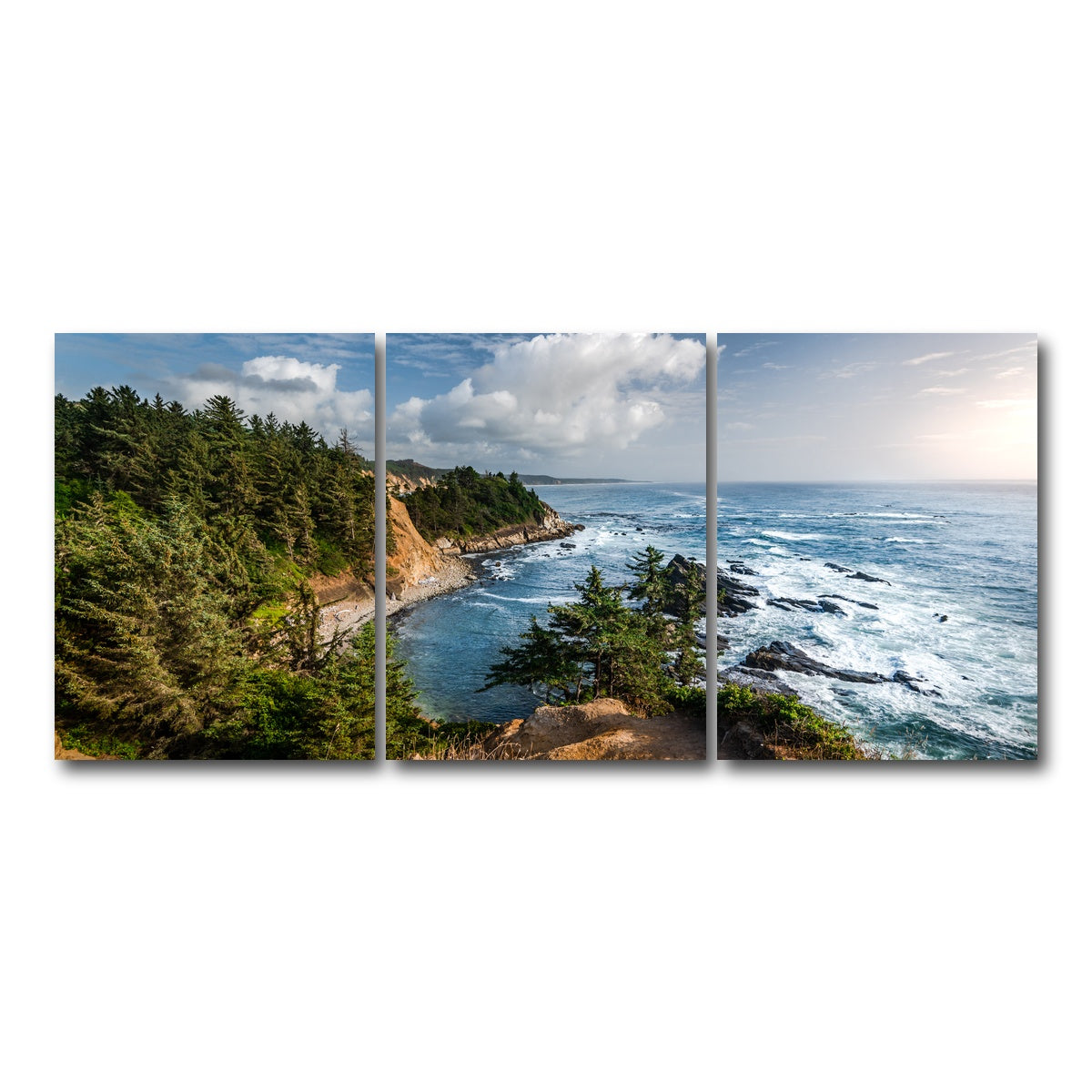 AUTO-MOCKUP WHITE | Blue Coast | 3 Piece | Gallery Wrap Canvas | group=18x24