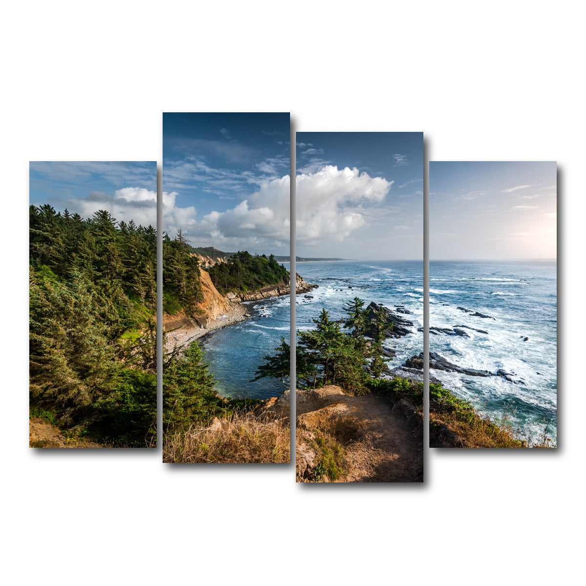 AUTO-MOCKUP WHITE | Blue Coast | 4 Piece | Gallery Wrap Canvas | group=4_normal