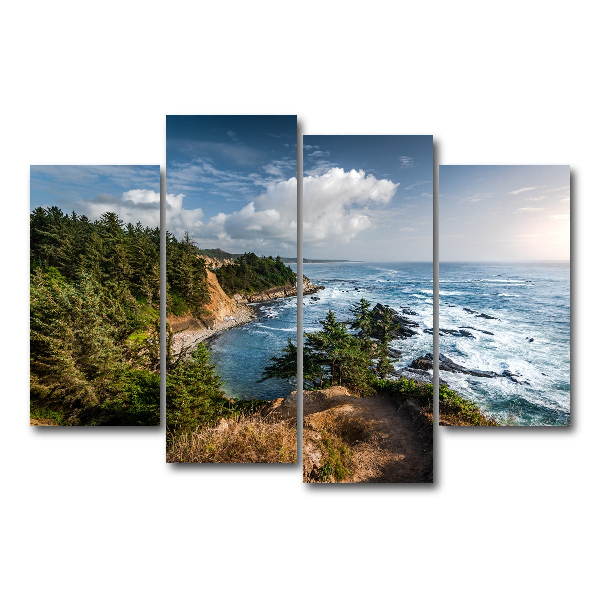 AUTO-MOCKUP WHITE | Blue Coast | 4 Piece | Gallery Wrap Canvas | group=4_short