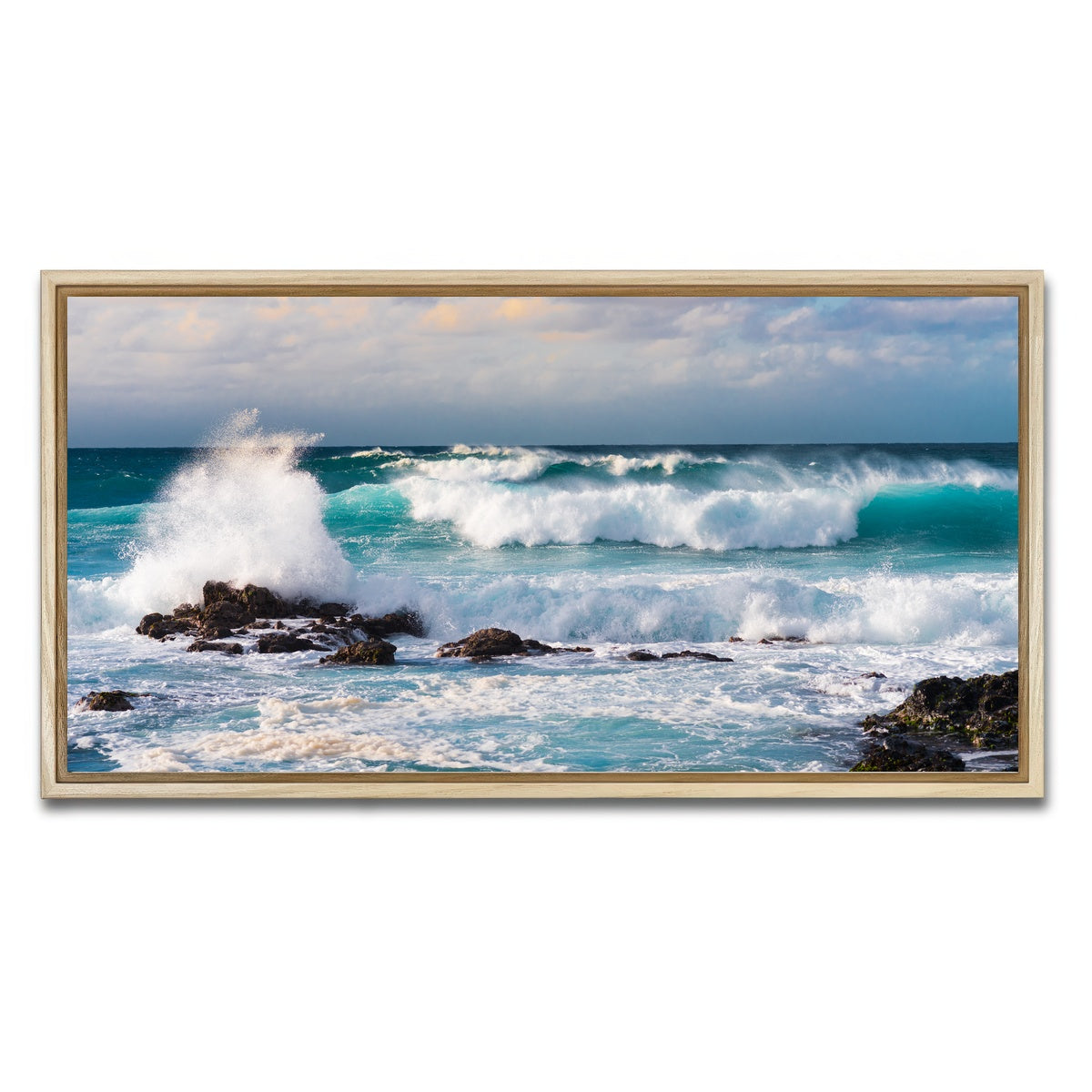 AUTO-MOCKUP WHITE | Blue Crash | 1 Piece | Natural Framed Canvas | group=2x1