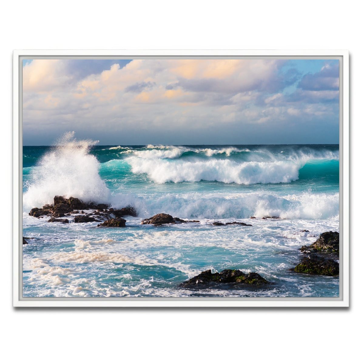 AUTO-MOCKUP WHITE | Blue Crash | 1 Piece | White Framed Canvas | group=4x3