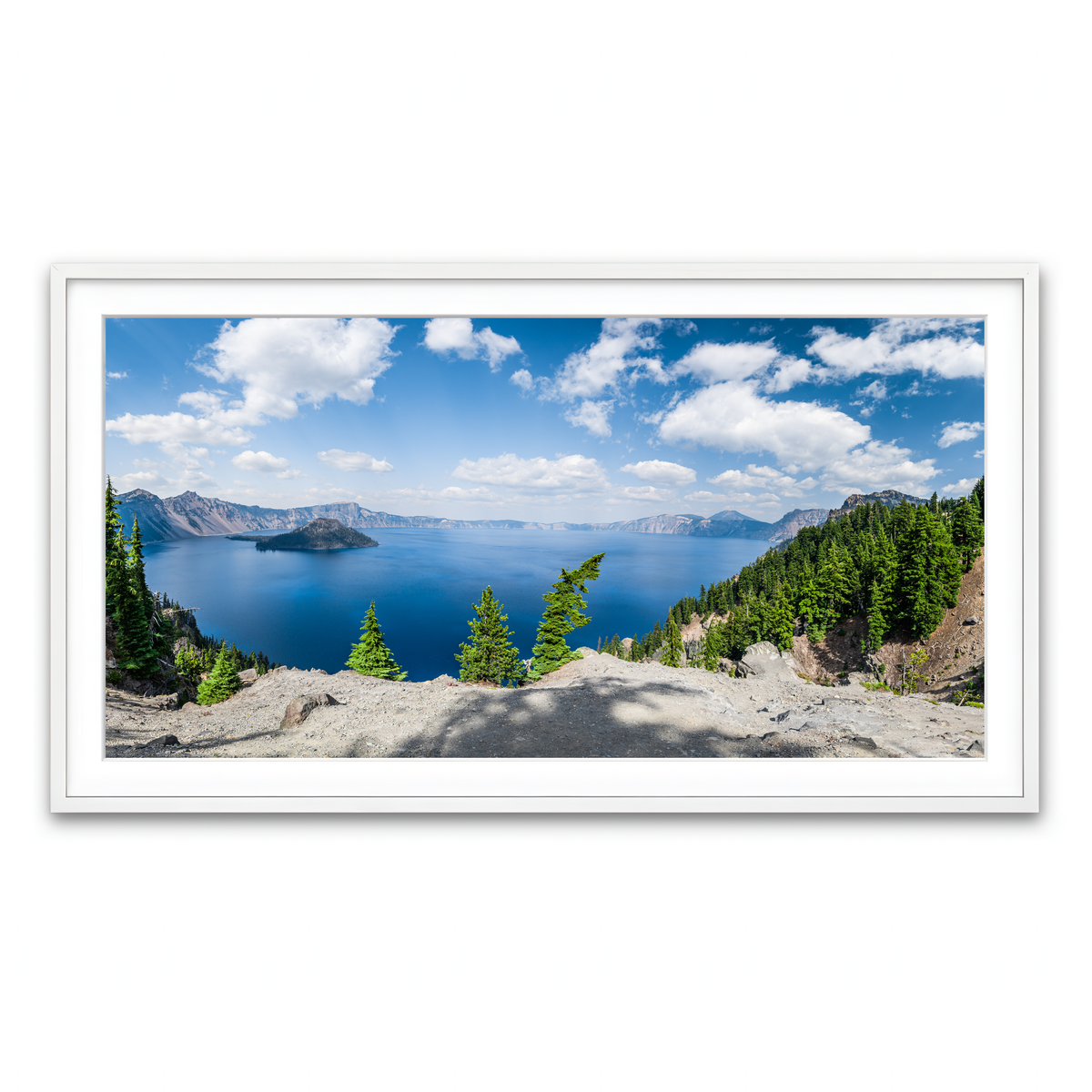 Framed Print 2x1 White