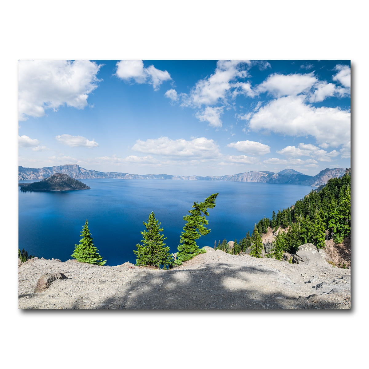AUTO-MOCKUP WHITE | Blue Crater Lake Panorama | 1 Piece | Gallery Wrap Canvas | group=4x3