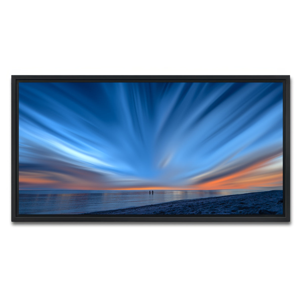 AUTO-MOCKUP WHITE | Blue Explosion | 1 Piece | Black Framed Canvas | group=2x1