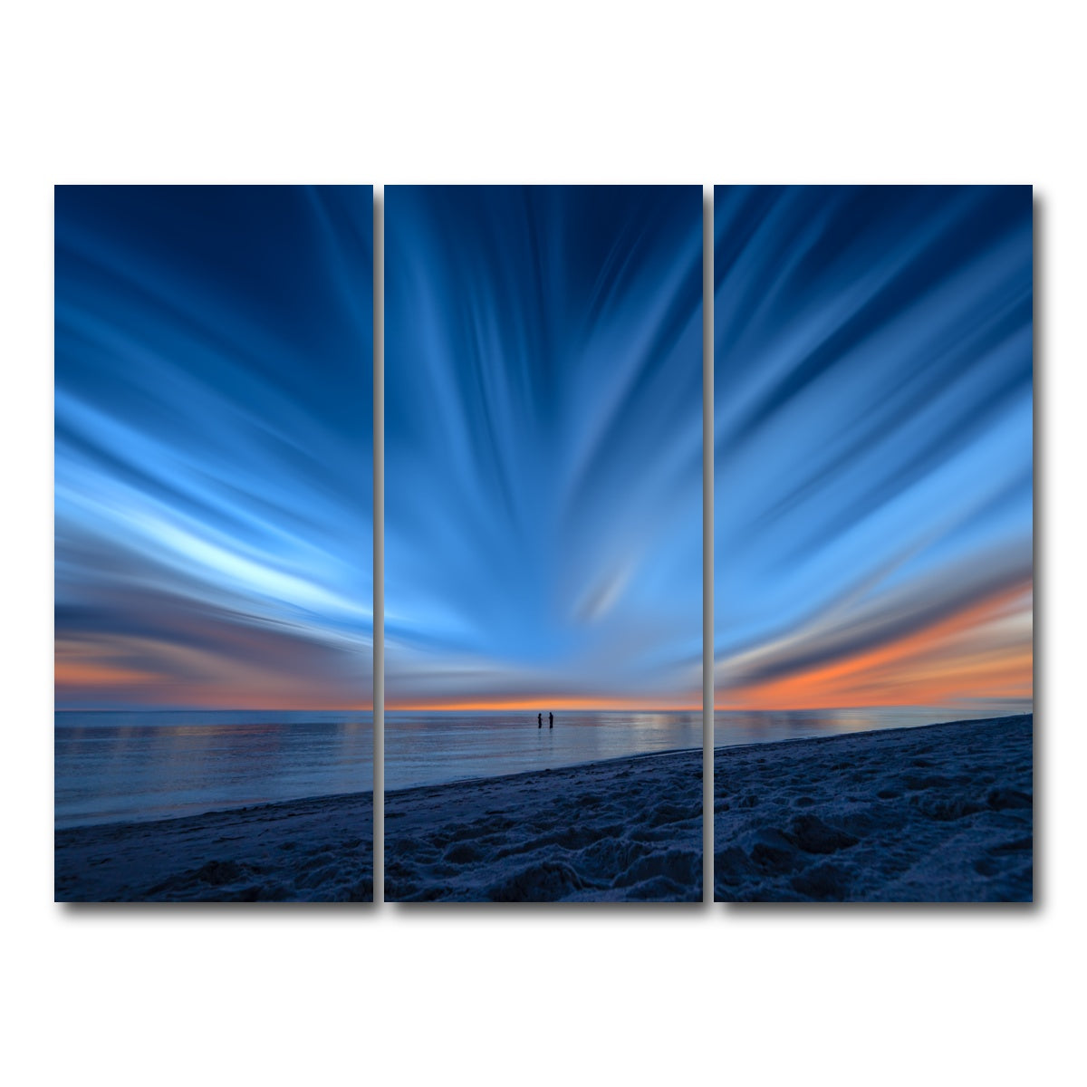 AUTO-MOCKUP WHITE | Blue Explosion | 3 Piece | Gallery Wrap Canvas | group=8x18