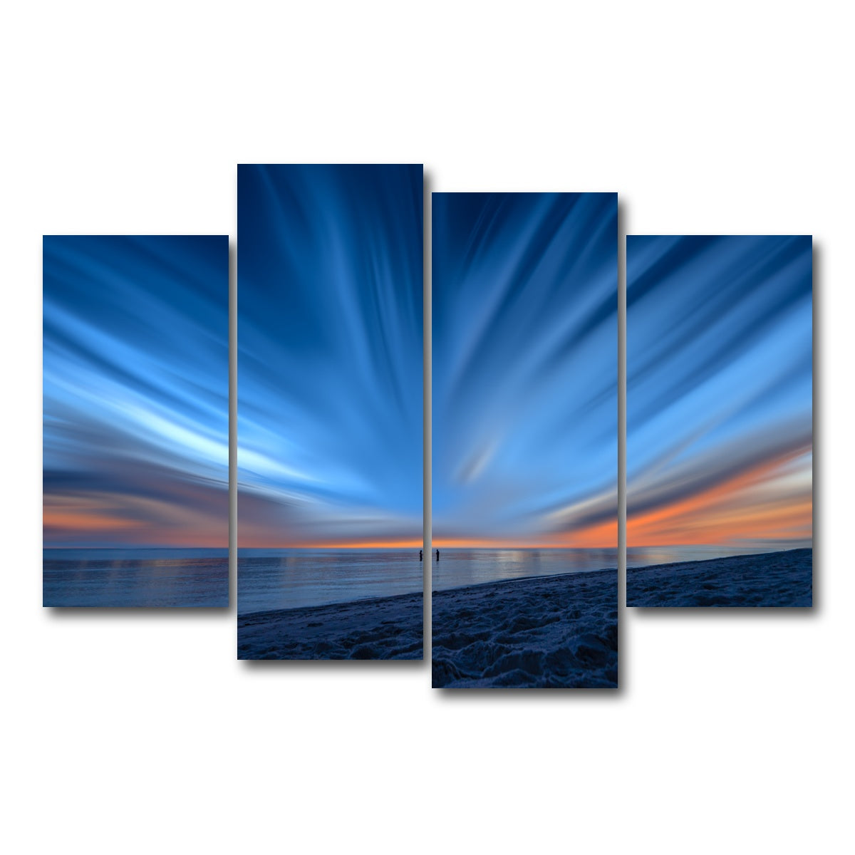 AUTO-MOCKUP WHITE | Blue Explosion | 4 Piece | Gallery Wrap Canvas | group=4_short