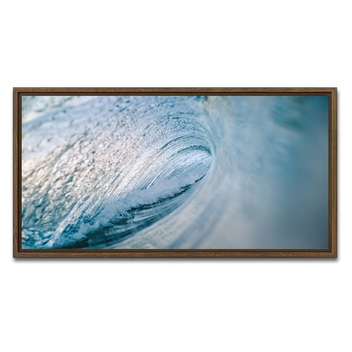 AUTO-MOCKUP WHITE | Blue Ice | 1 Piece | Walnut Framed Canvas | group=2x1