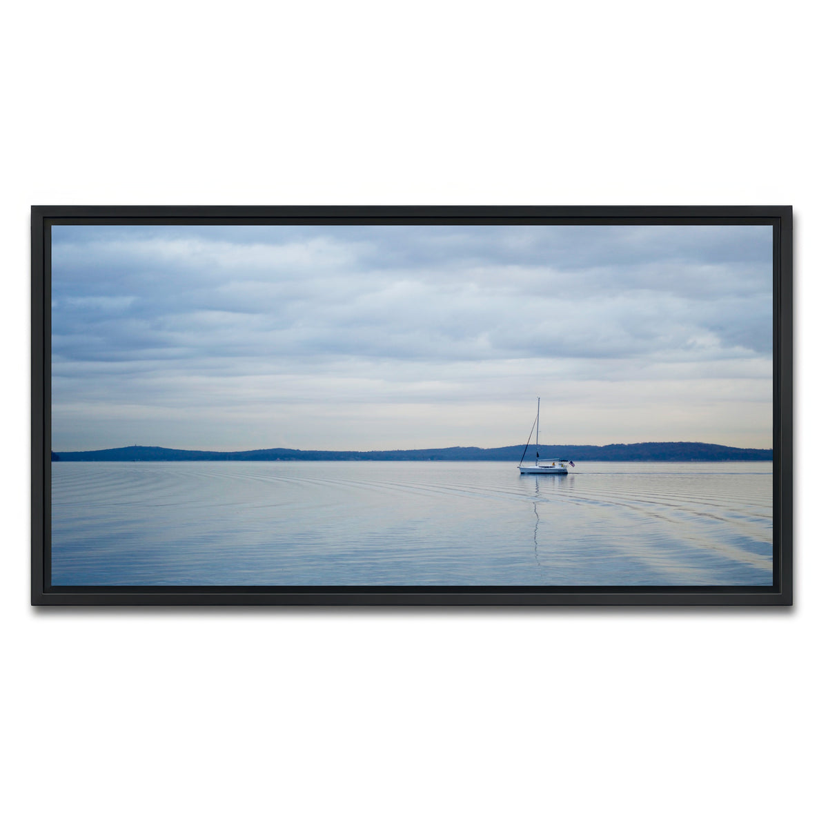 AUTO-MOCKUP WHITE | Blue Light | 1 Piece | Black Framed Canvas | group=2x1
