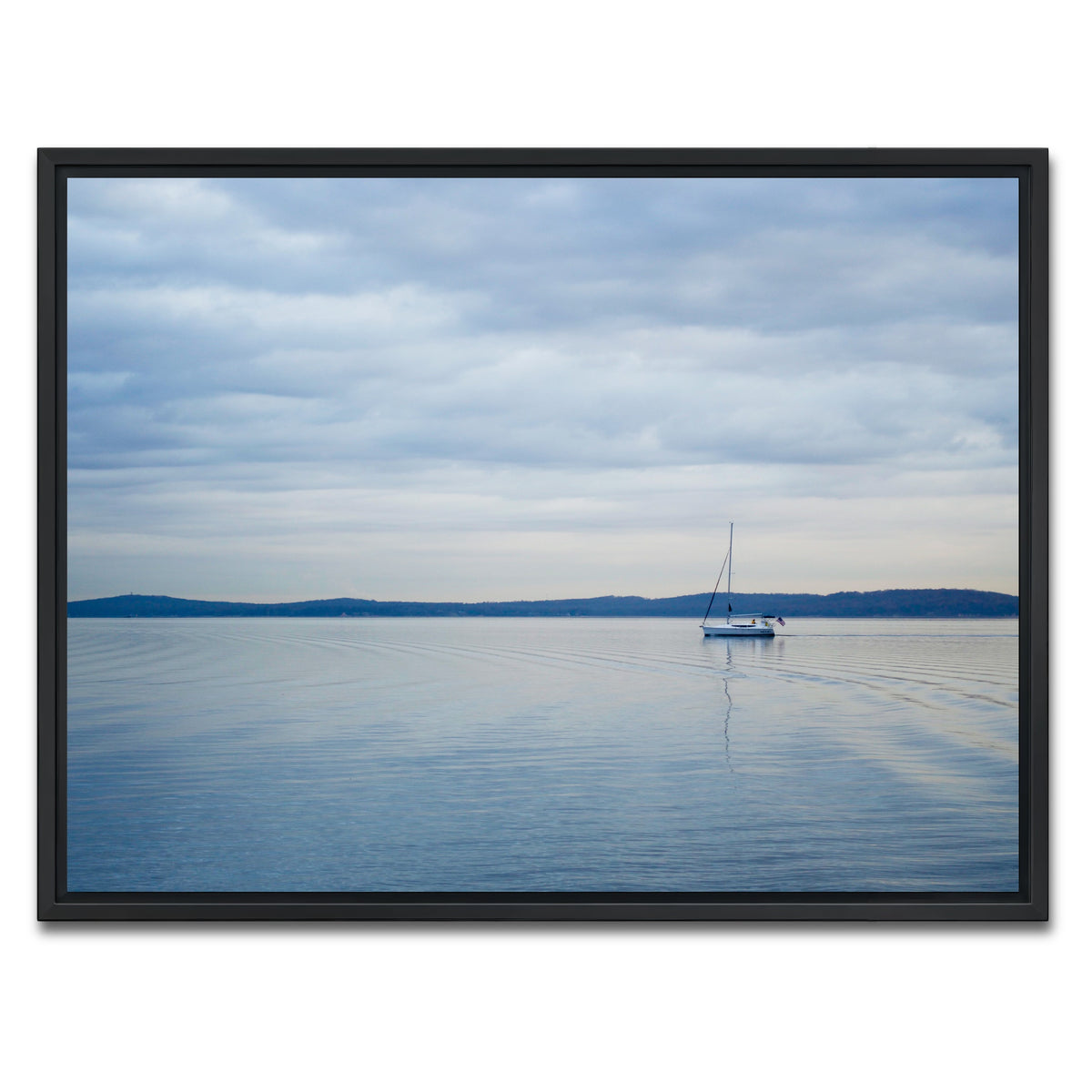 AUTO-MOCKUP WHITE | Blue Light | 1 Piece | Black Framed Canvas | group=4x3