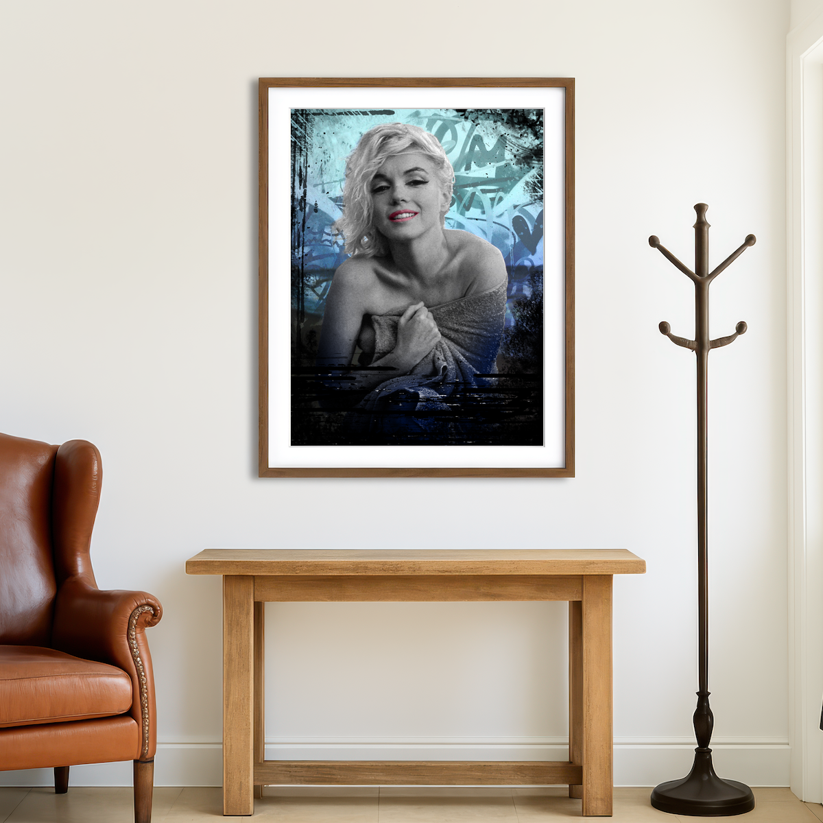 AUTO-MOCKUP ROOM | Blue Monroe Wall Art