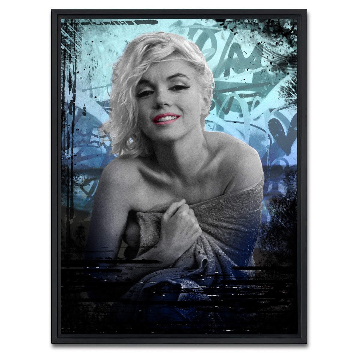 AUTO-MOCKUP WHITE | Blue Monroe | 1 Piece | Black Framed Canvas | group=3x4