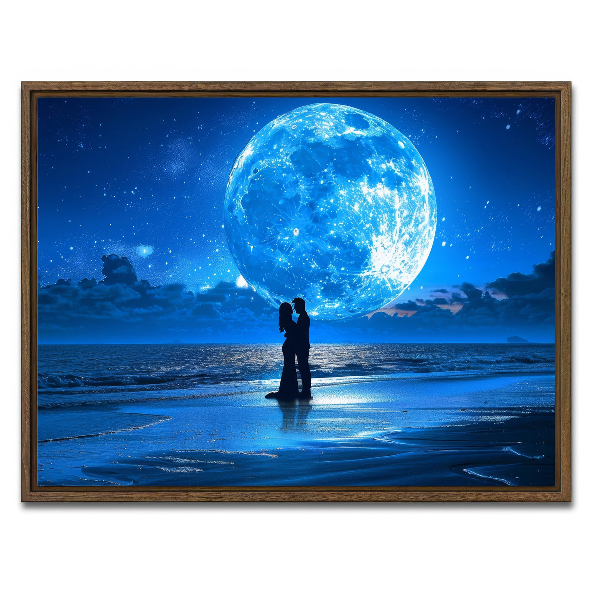AUTO-MOCKUP WHITE | Blue Moon | 1 Piece | Walnut Framed Canvas | group=4x3